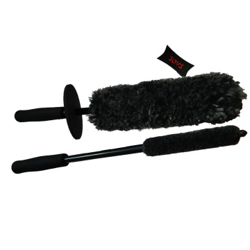 Two-piece set superfine fiber car wash wheel brush